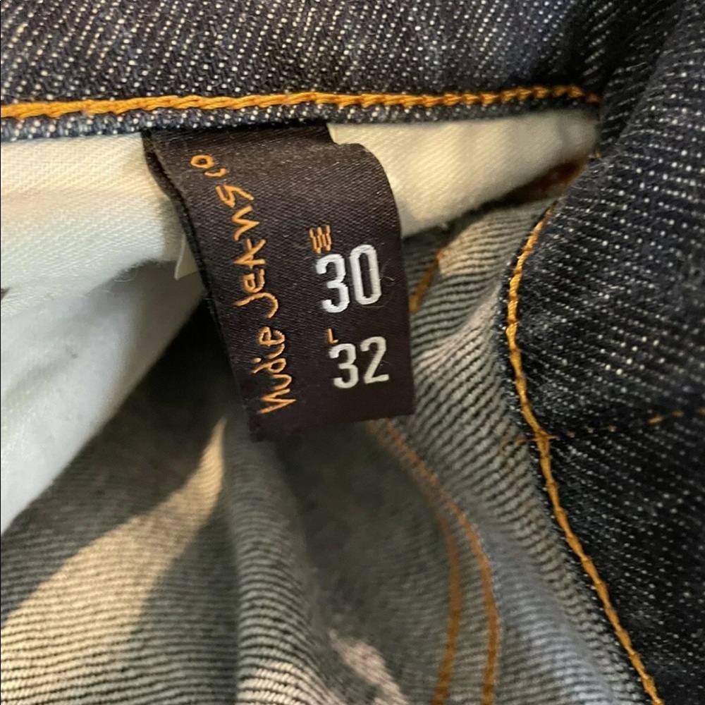 Nudie Jeans Co Slim Jim Mens Jeans Size W30 L32 Straight Blue Denim Cold Denim - Picture 11 of 11